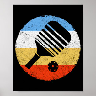 Poster Pickleball rétro Vintage