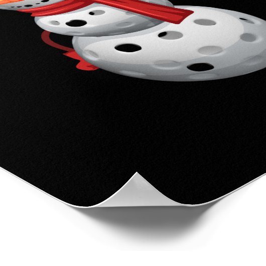 Poster Pickleball Snowman (Coin)
