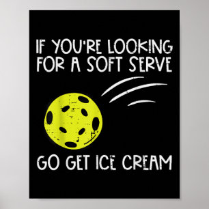 Poster Pickleball Soft Sert Obtenir Crème Glace Pickle Ba
