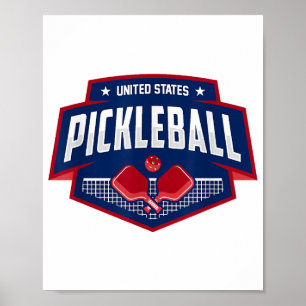 Poster Pickleball Support Team Pickleball Player USA