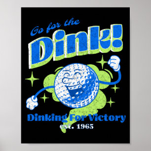 Poster Pickleball vintage allez pour le dink drôle pickba