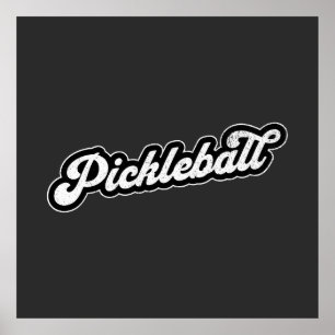 Poster Pickleball Vintage Retro
