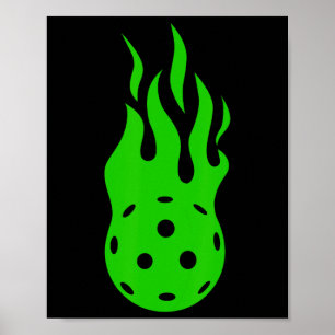 Poster Picklell flamme - Paddlell Tennis Pickleller Pickl