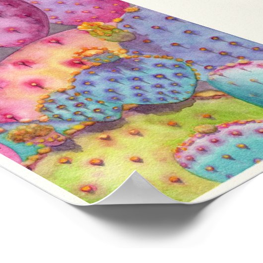 Poster Pickly Pear Art Imprimer Cadre adapté Miranda (Coin)