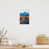 Poster Pics de montagnes lointaines (Cuisine)