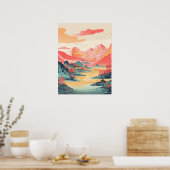 Poster Pics vibrants : Un chef-d'oeuvre du paysage de mon (Cuisine)