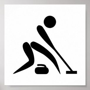 Poster Pictogramme de curling