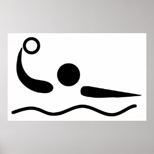Poster Pictogramme de polo aquatique