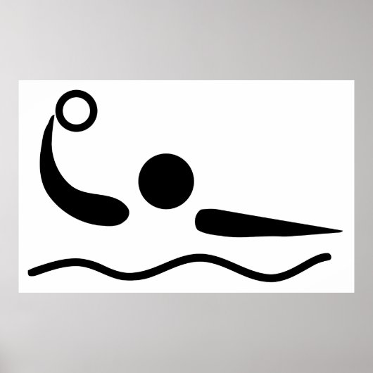 Poster Pictogramme de polo aquatique (Devant)