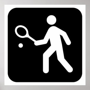 Poster Pictogramme de racquetball de tennis
