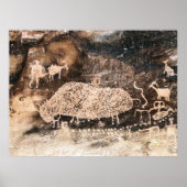 Poster Pictographe De Bison, Canyon De 15 Km, Utah (Devant)