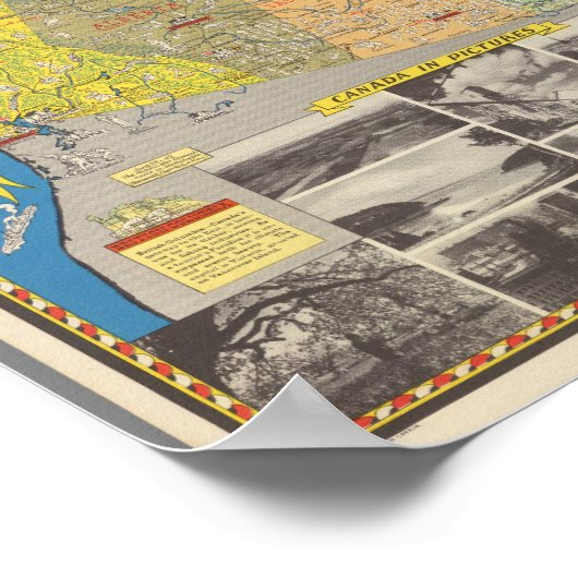 Poster Pictorial Map of Canada (Coin)