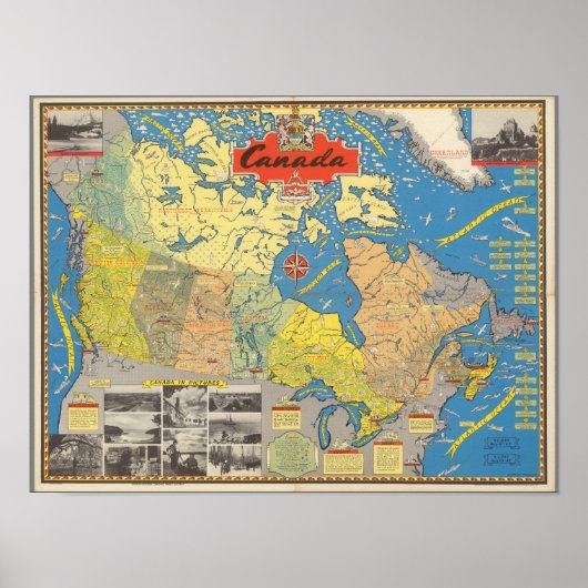 Poster Pictorial Map of Canada (Devant)