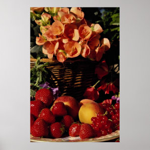Poster Picture of Fruit and flowers