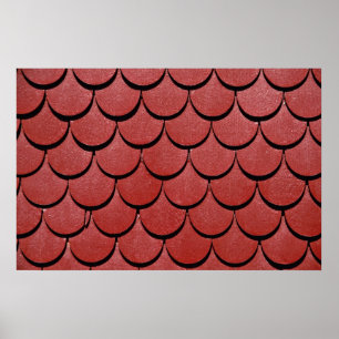 Poster Picture of Red roof, Switzerland