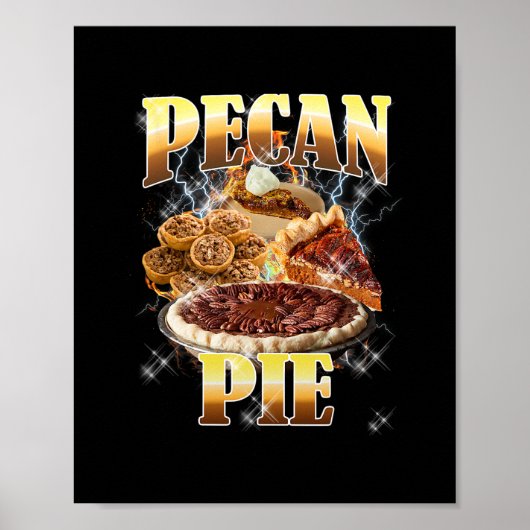 Poster Pie de Pécan de Thanksgiving Bootleg Rap Rock 90's (Devant)