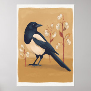 Poster Pie et gousses de graines d'honnêteté Ochre Art po