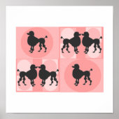 Poster Pièce d'art en toile "Le Poodle Rétro" (Devant)