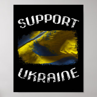 Poster Pièce de déclaration Grunge Stand With Ukraine pou