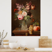 Poster Pièce de fleur dans le vase de verre (Cuisine)