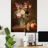 Poster Pièce de fleur dans le vase de verre (Bureau à domicile)