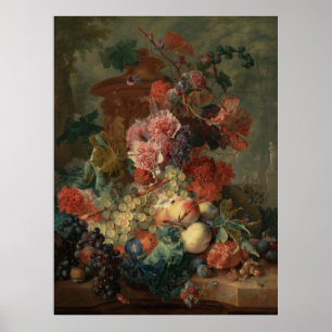 Poster Pièce de fruits par Jan van Huysum