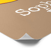 Poster Pièce de givrage rose Dounut de la nourriture mign (Coin)