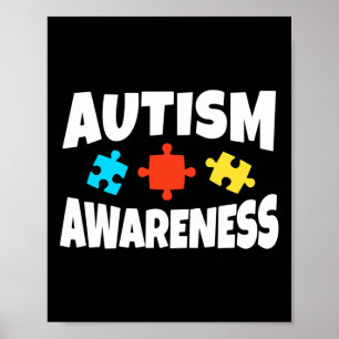 Poster Pièce de puzzle de sensibilisation à l'autisme Sou