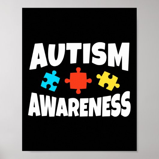Poster Pièce de puzzle de sensibilisation à l'autisme Sou (Devant)