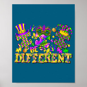 Poster Pièce de puzzle différente mardi gras la nouvelle