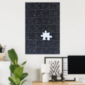 Poster Pièce Jigsaw Puzzle manquante noir (Bureau à domicile)