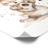 Poster Pièce murale de pouponnière d'aquarelle personnali (Coin)