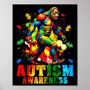 Poster Pièces Bigfoot Et Puzzle Sensibilisation sur l'aut