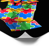 Poster Pièces de puzzle de main et de papillon mignonnes (Coin)