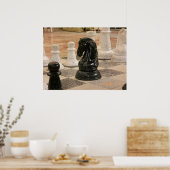 Poster Pièces d'échecs géantes (Cuisine)