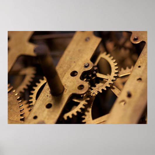 Poster Pièces internes de montre ancienne (Devant)