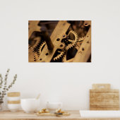 Poster Pièces internes de montre ancienne (Cuisine)