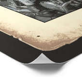 Poster Pied de moto sur mesure, Cadeau de moto Ace de piq (Coin)