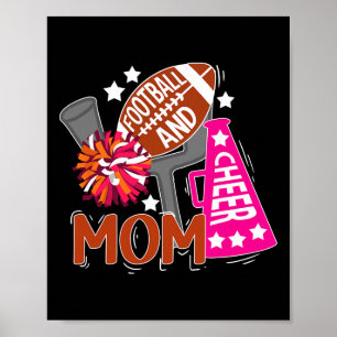 Poster Pied et pom-pom Mom Meilleur Cheerleading et Footl