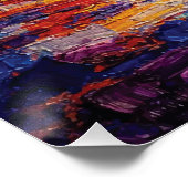 Poster Pied Expressif aux Bras Étendus Vibrant (Coin)