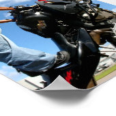 Poster Pied motocyclette (Coin)