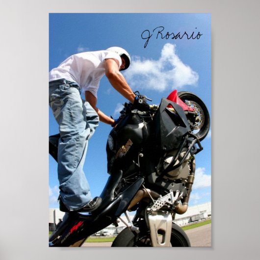 Poster Pied motocyclette (Devant)