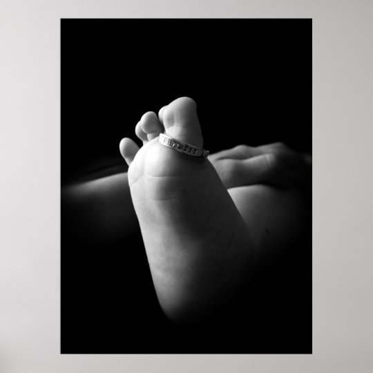 Poster Pied Noir Et Blanc De Bebe Zazzle Be