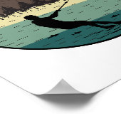 Poster Pied pieds nus ski nautique Motorboat (Coin)