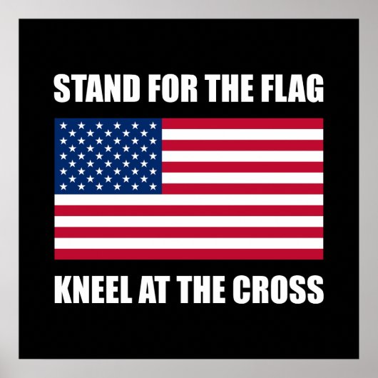 Poster Pied Pour Drapeau À La Croix (Devant)