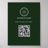 Poster Pied rustique de l'entreprise de code QR de menu d (Devant)