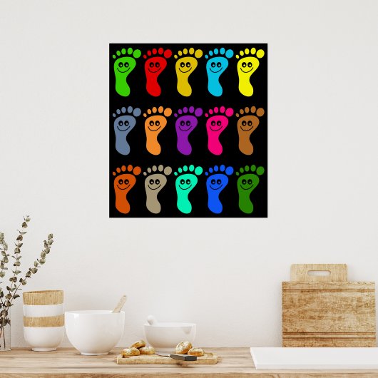 Poster Pieds colorés (Cuisine)