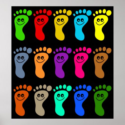 Poster Pieds colorés (Devant)