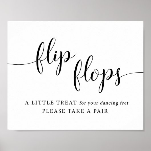 Poster Pieds dansants Chaussures Mariage Flip Flop Signal (Devant)