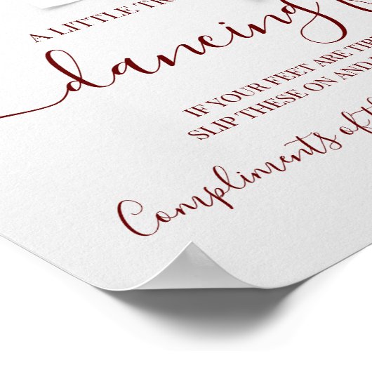 Poster Pieds dansants Flip Flops Symbole de réception de (Coin)